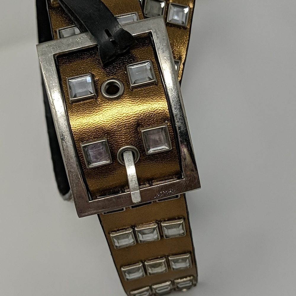 NWOT ~ Bronze Metallic Retro Inspired Belt - Picture 2 of 7